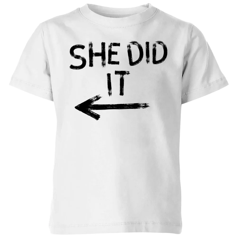 T-Shirt Enfant She Did It - Blanc - 3-4 ans - Blanc Image 1
