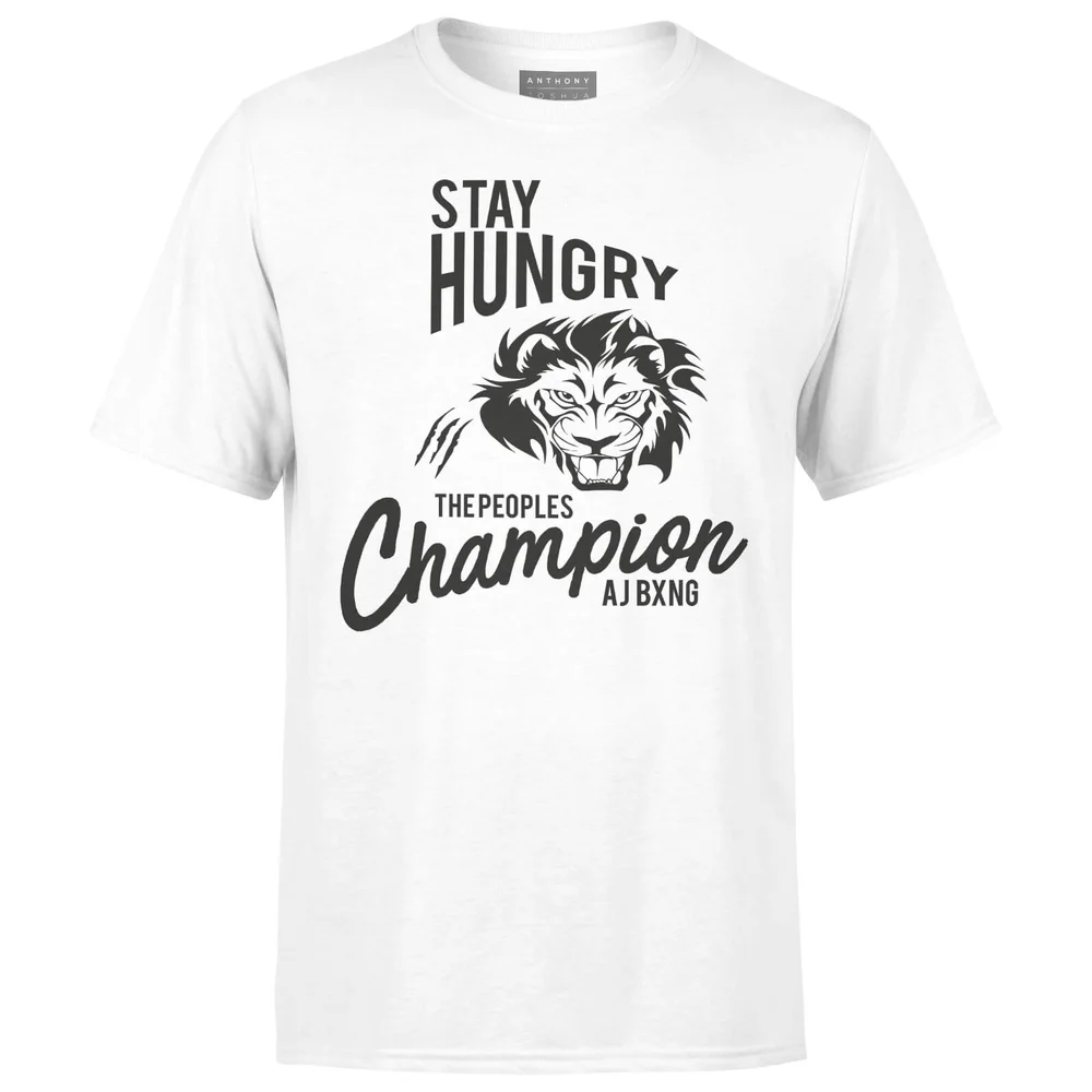 T-Shirt Homme Anthony Joshua Stay Hungry - The People's Champion - Blanc - S - Blanc Image 1