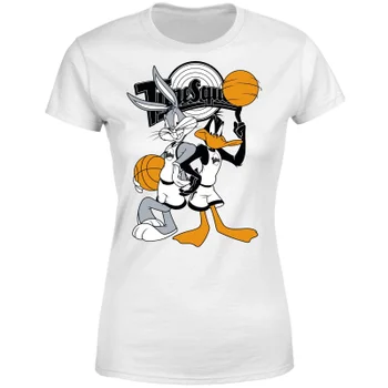 T-Shirt Femme Bugs et Daffy Time Squad Space Jam - Blanc
