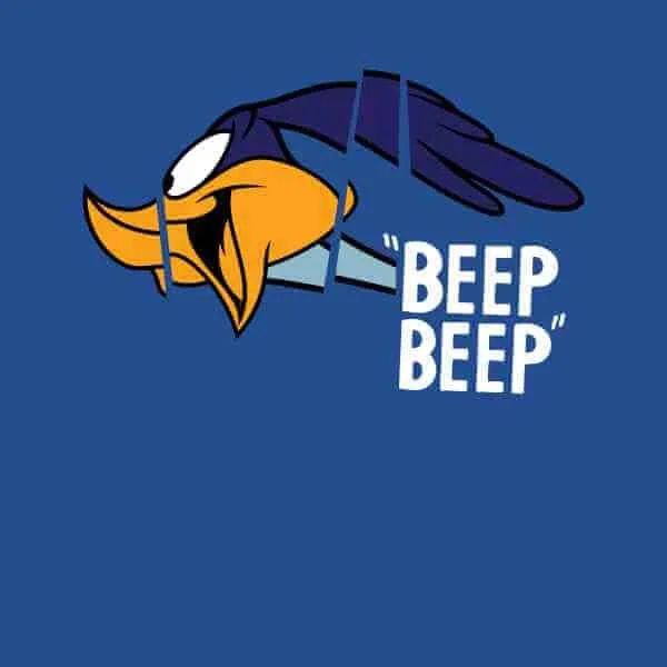 T-Shirt Homme Bip Bip et Coyote Looney Tunes - Bleu Roi