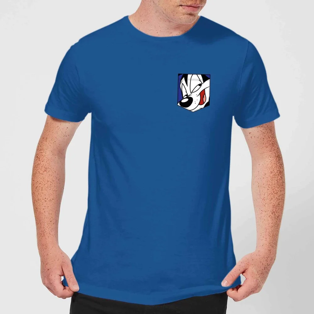 T-Shirt Homme Pépé le putois Fausse Poche Looney Tunes - Bleu Roi - S Image 1