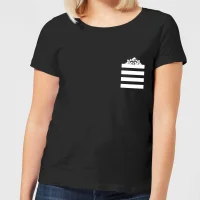 T-Shirt Femme Taz Poche à Rayures Looney Tunes - Noir
