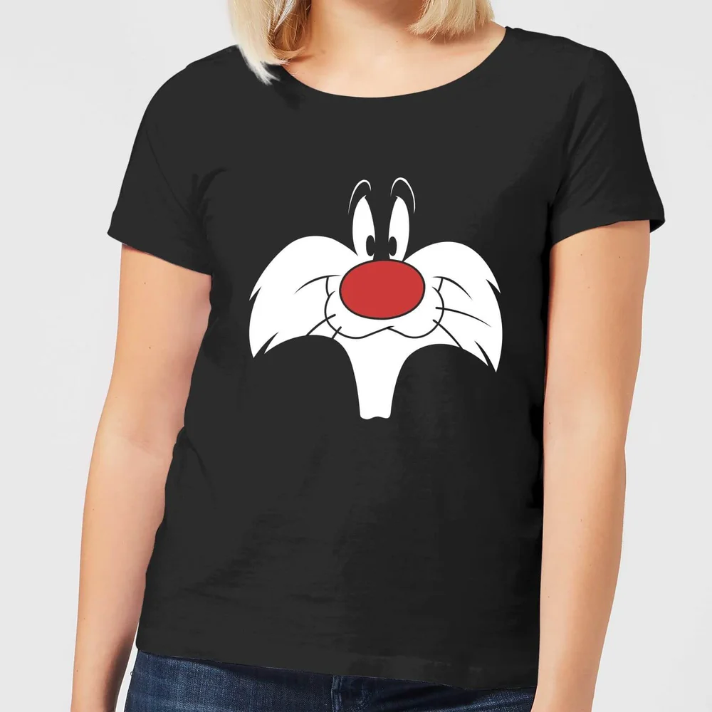 T-Shirt Femme Gros Plan Sylvestre Grosminet Looney Tunes - Noir - S Image 1