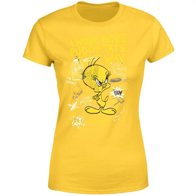 T-Shirt Femme Titi Fâché Looney Tunes - Jaune