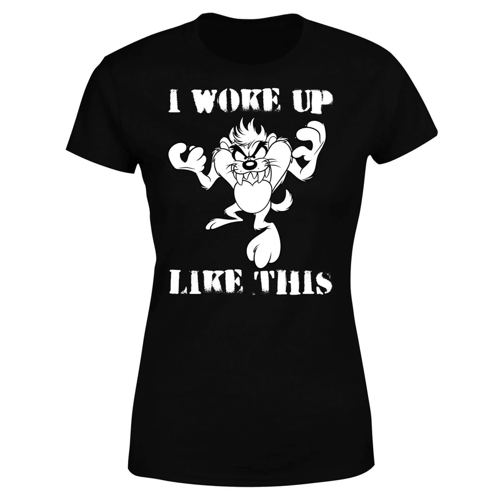 T-Shirt Femme Woke Up Like This Looney Tunes - Noir - S Image 1