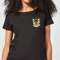 T-Shirt Femme Wile E Coyote Fausse Poche Looney Tunes - Noir