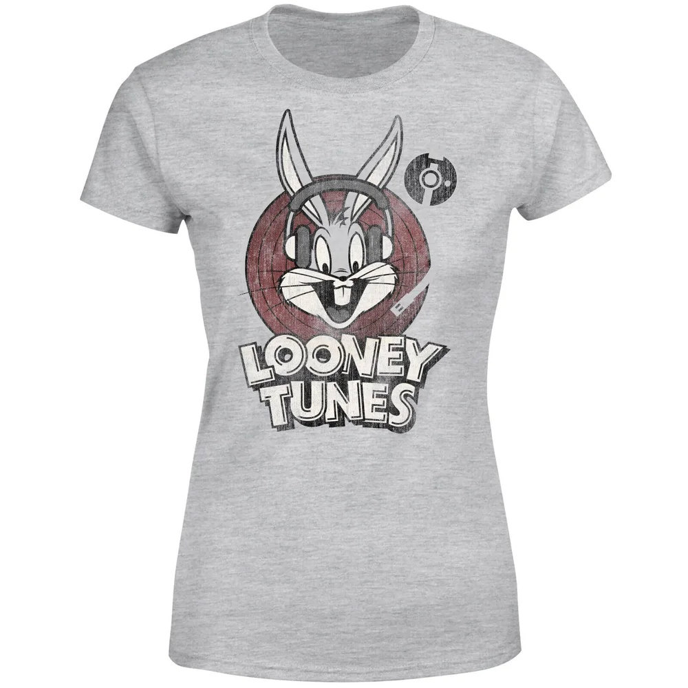 T-Shirt Femme Bugs Bunny Logo Cercle Looney Tunes - Gris - S Image 1