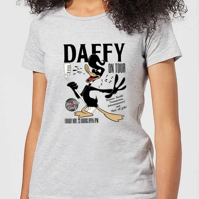 T-Shirt Femme Concert Daffy Looney Tunes - Gris