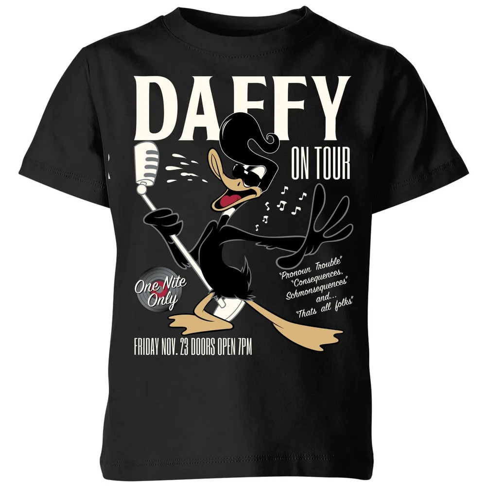T-Shirt Enfant Concert Daffy Looney Tunes - Noir - 3-4 ans Image 1