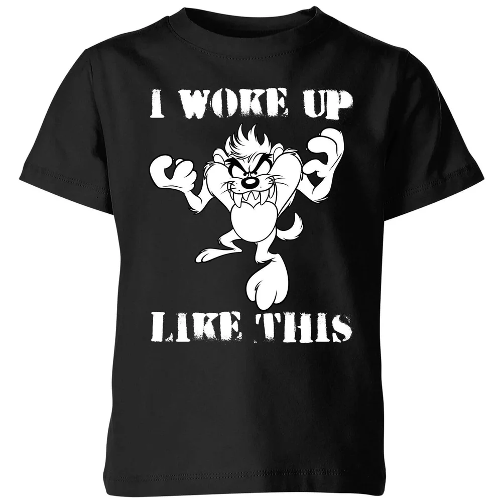 T-Shirt Enfant Woke Up Like This Looney Tunes - Noir - 3-4 ans Image 1