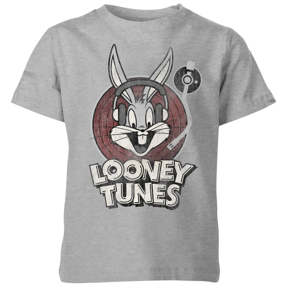 T-Shirt Enfant Bugs Bunny Logo Cercle Looney Tunes - Gris - 3-4 ans Image 1