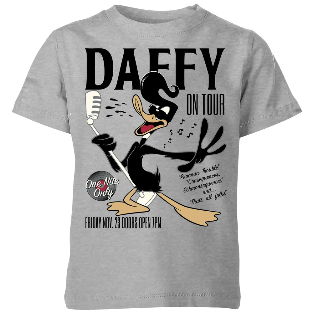 T-Shirt Enfant Concert Daffy Looney Tunes - Gris - 3-4 ans Image 1