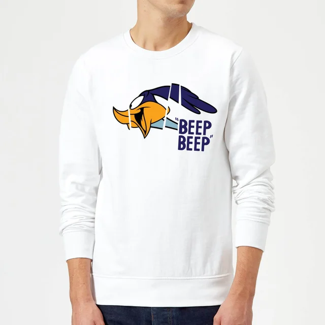 Sweat Homme Bip Bip et Coyote Looney Tunes - Blanc