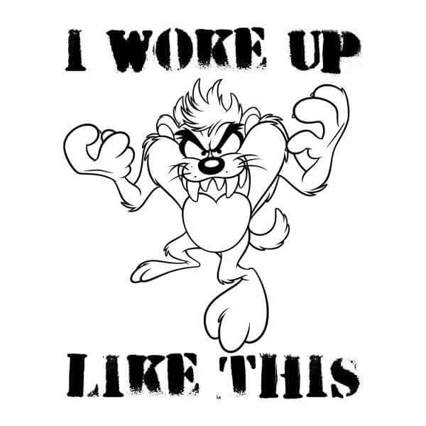 Sweat Homme Woke Up Like This Looney Tunes - Blanc