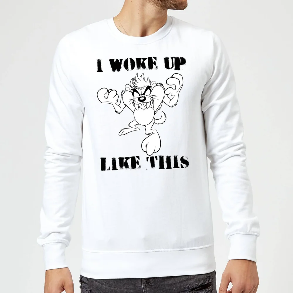 Sweat Homme Woke Up Like This Looney Tunes - Blanc - S Image 1