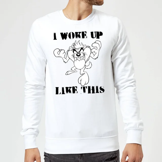 Sweat Homme Woke Up Like This Looney Tunes - Blanc