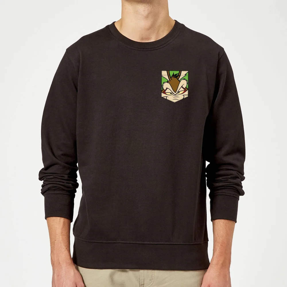 Sweat Homme Wile E Coyote Fausse Poche Looney Tunes - Noir - S Image 1