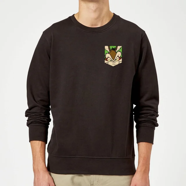 Sweat Homme Wile E Coyote Fausse Poche Looney Tunes - Noir