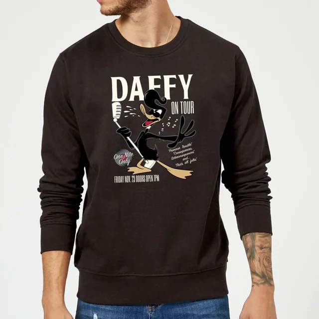 Sweat Homme Concert Daffy Looney Tunes - Noir