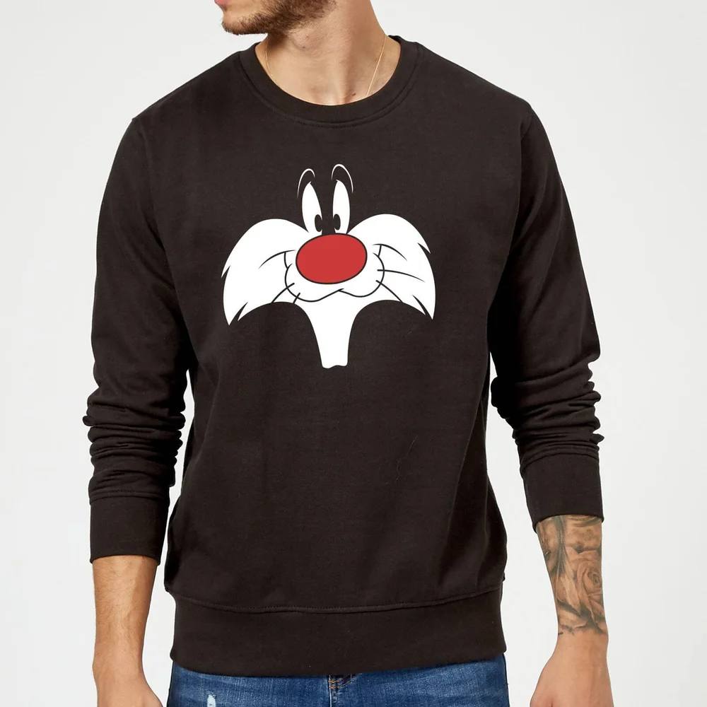 Sweat Homme Gros Plan Sylvestre Grosminet Looney Tunes - Noir - S Image 1