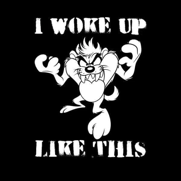 Sweat Homme Woke Up Like This Looney Tunes - Noir