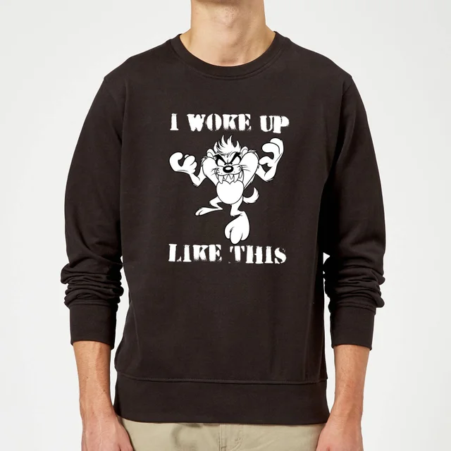 Sweat Homme Woke Up Like This Looney Tunes - Noir