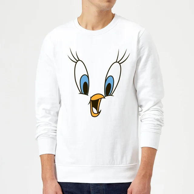 Sweat Homme Titi Gros Plan Looney Tunes - Blanc