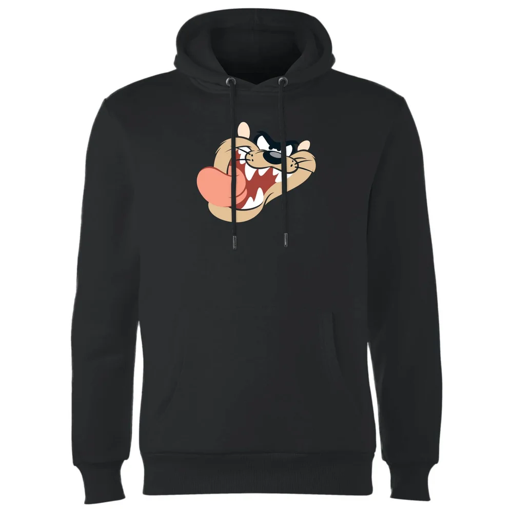 Sweat à Capuche Homme Gros Plan Taz Diable de Tasmanie Looney Tunes - Noir - S Image 1