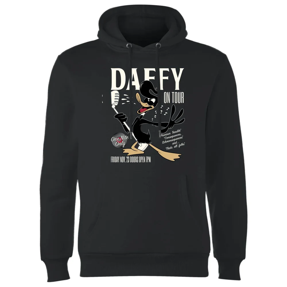 Sweat à Capuche Homme Concert Daffy Looney Tunes - Noir - S Image 1