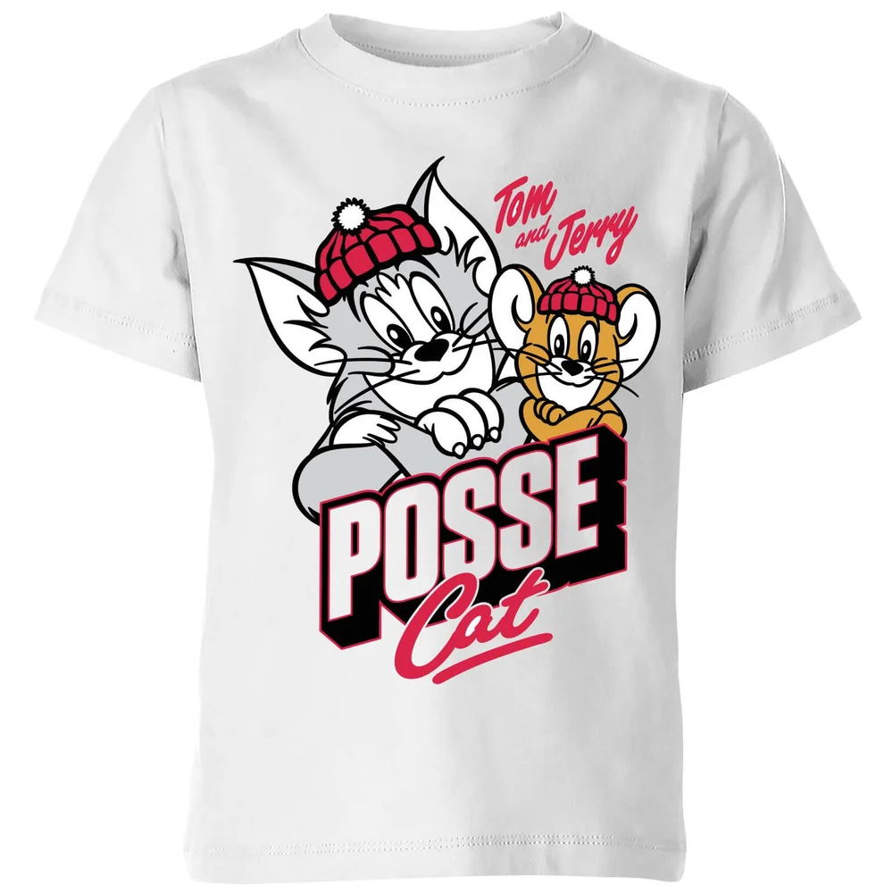 T-Shirt Enfant Posse Cat Tom et Jerry - Blanc - 3-4 ans Image 1