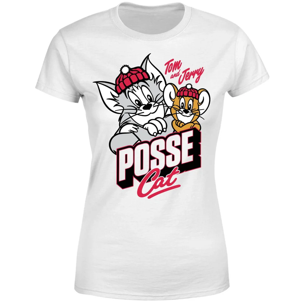 T-Shirt Femme Posse Cat Tom et Jerry - Blanc - S Image 1