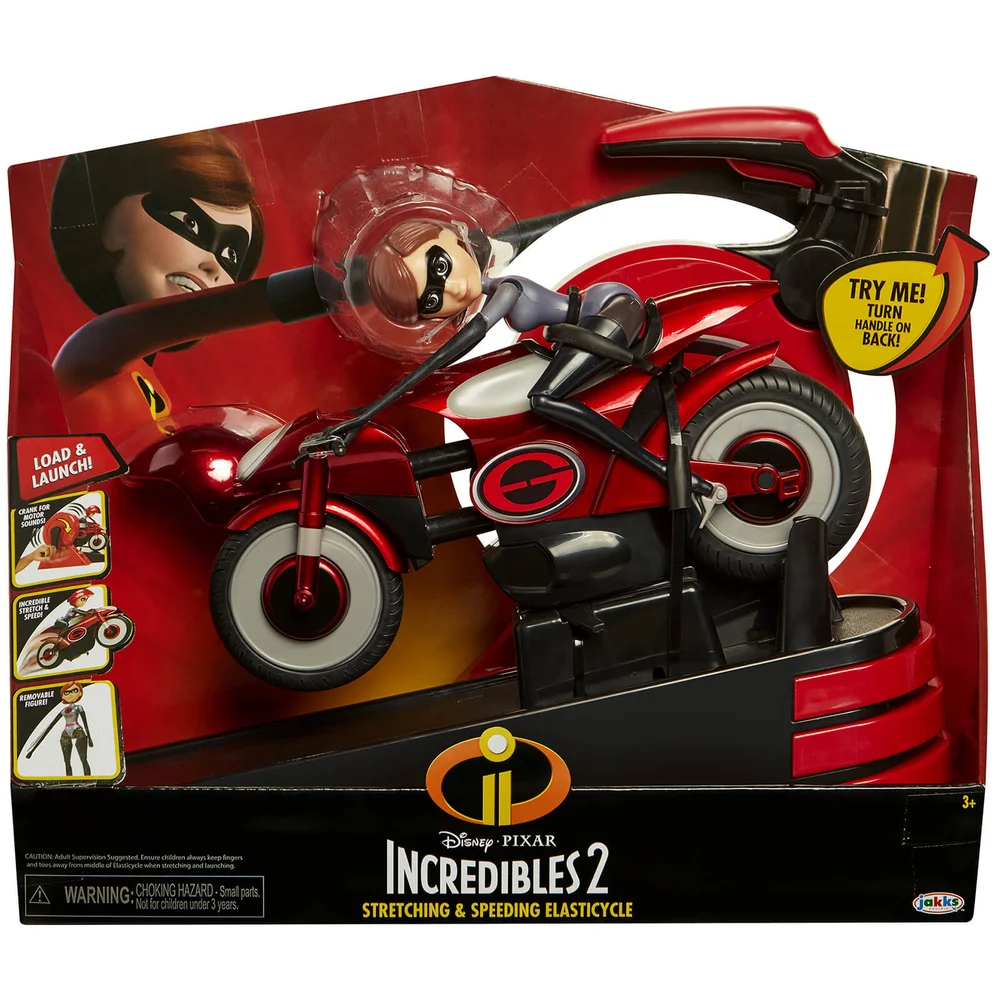 Figurine Elastigirl et Elasticycle Les Indestructibles 2 - Jakks Pacific Disney Image 1