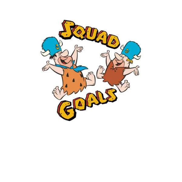 Sweat Homme La Famille Pierrafeu - Squad Goals - Blanc