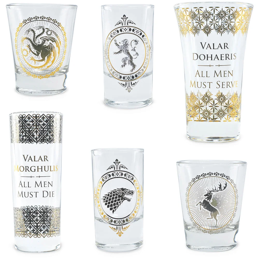 Game Of Thrones – Lot de verres de qualité supérieure Image 1