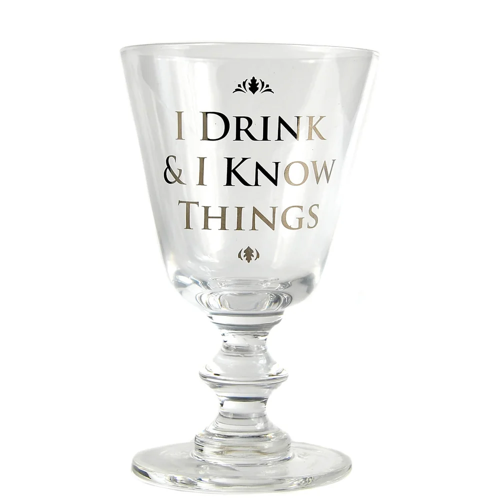 Verre à Vin Game Of Thrones (I Drink And Know Things) Image 1