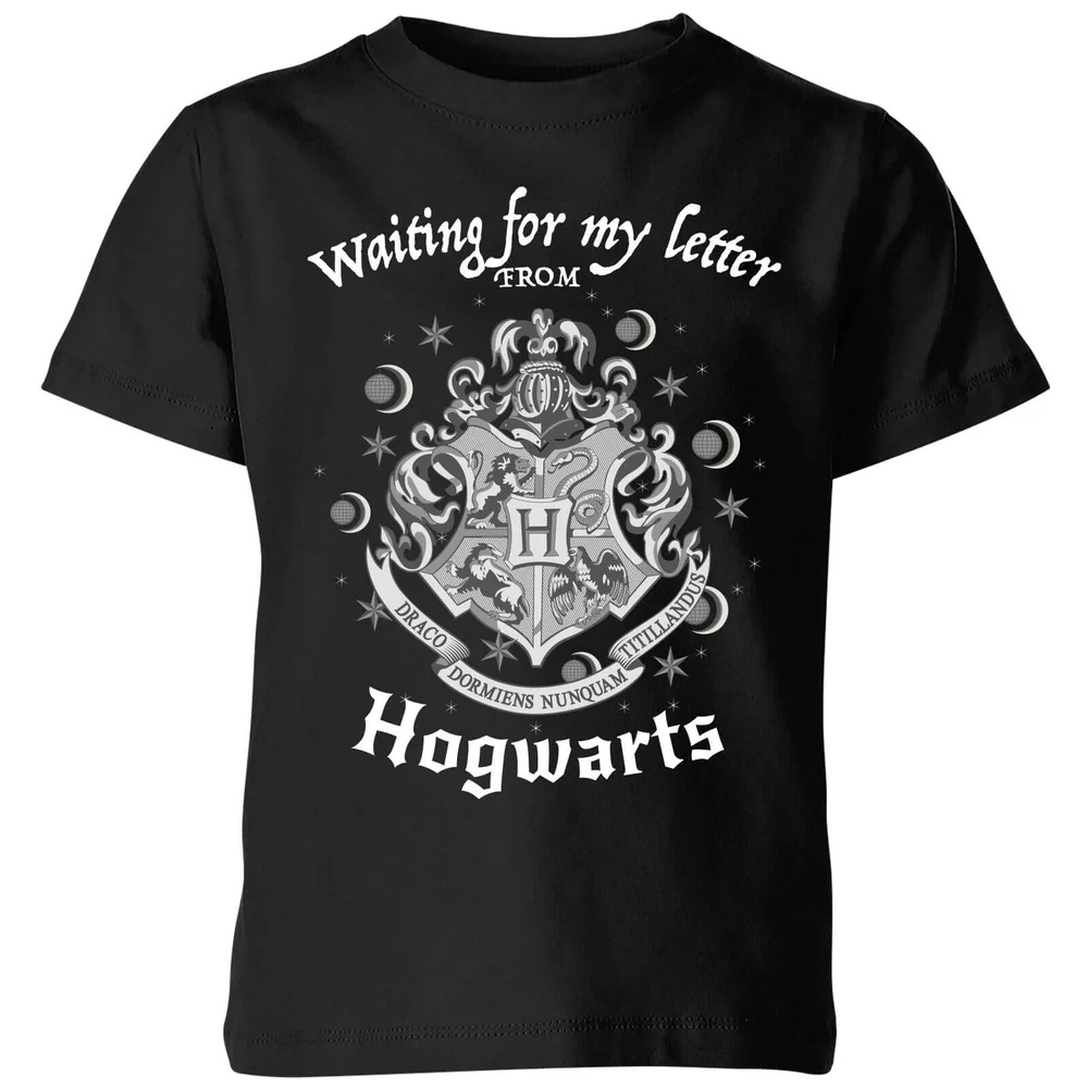 T-Shirt Enfant J'attends Ma Lettre de Poudlard - Harry Potter - Noir - 3-4 ans Image 1