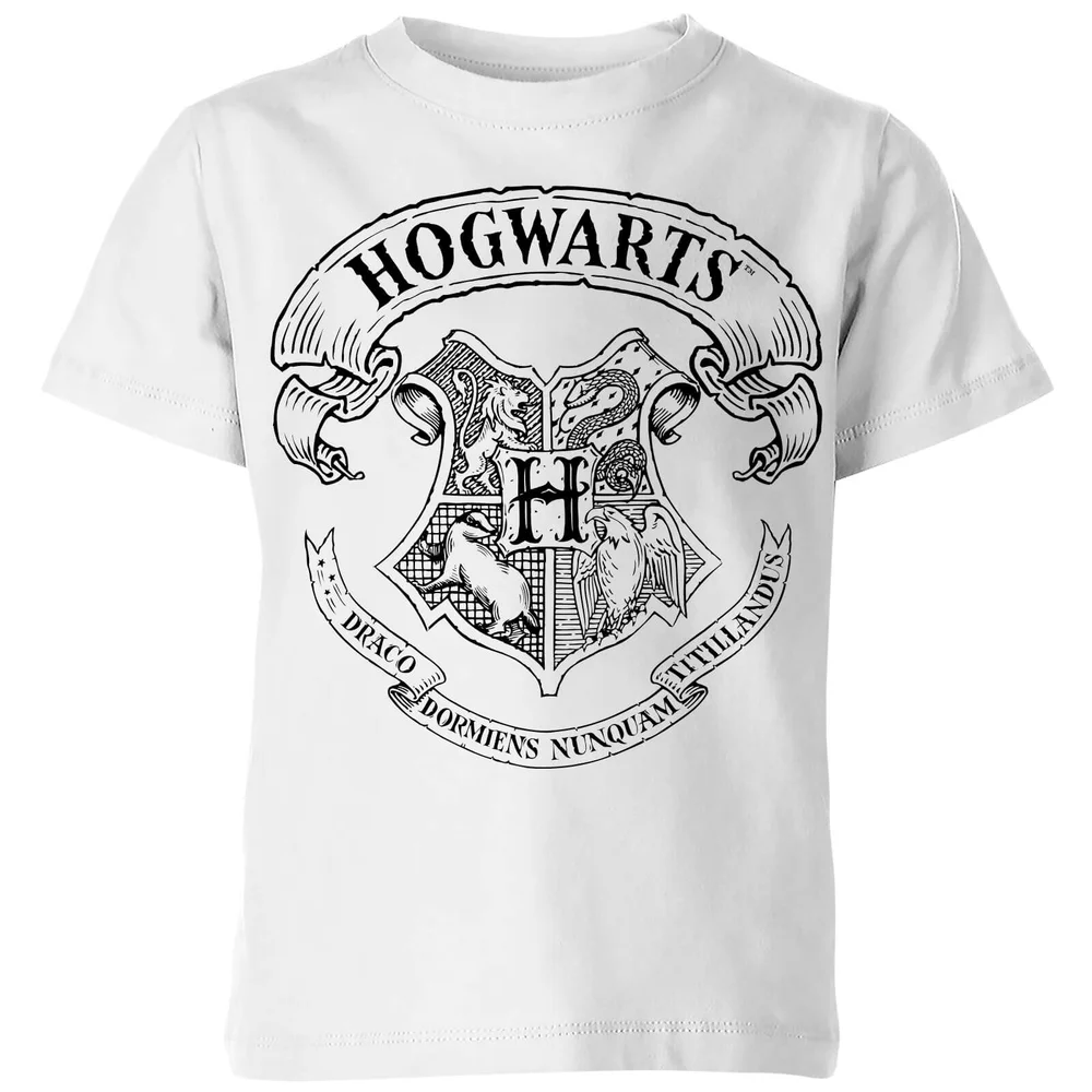 T-Shirt Enfant Blason de Poudlard - Harry Potter - Blanc - 3-4 ans Image 1