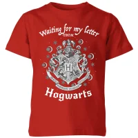 T-Shirt Enfant J'attends Ma Lettre de Poudlard - Harry Potter - Rouge