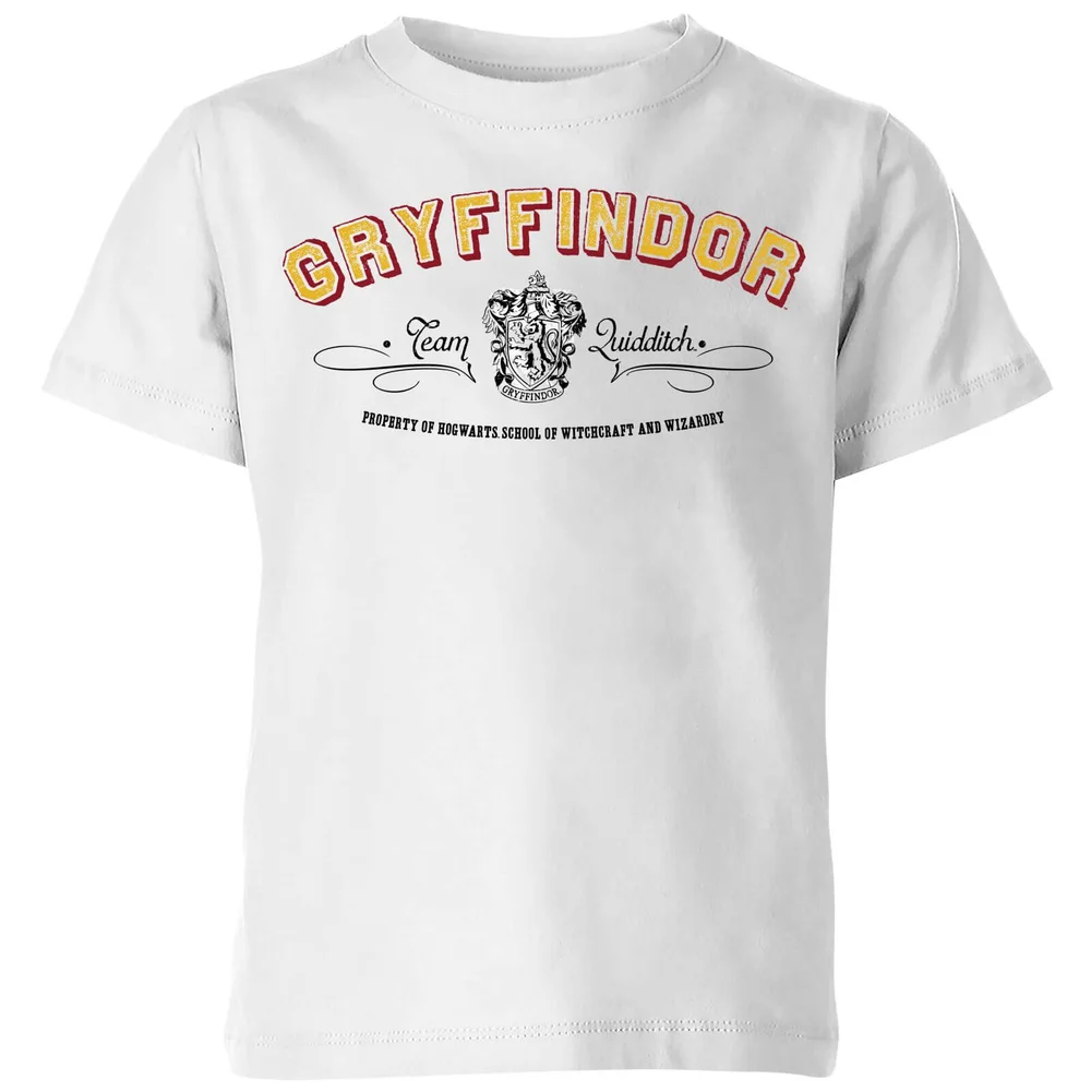T-Shirt Enfant Équipe de Quidditch de Gryffondor - Harry Potter - Blanc - 3-4 ans Image 1