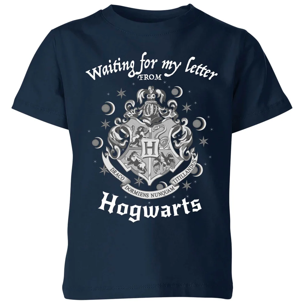 T-Shirt Enfant J'attends Ma Lettre de Poudlard - Harry Potter - Bleu Marine - 3-4 ans Image 1