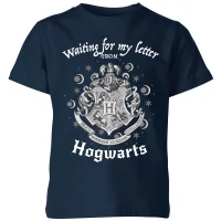 T-Shirt Enfant J'attends Ma Lettre de Poudlard - Harry Potter - Bleu Marine - undefined undefined