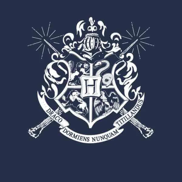 T-Shirt Homme Emblèmes des Maisons de Poudlard - Harry Potter - Bleu Marine