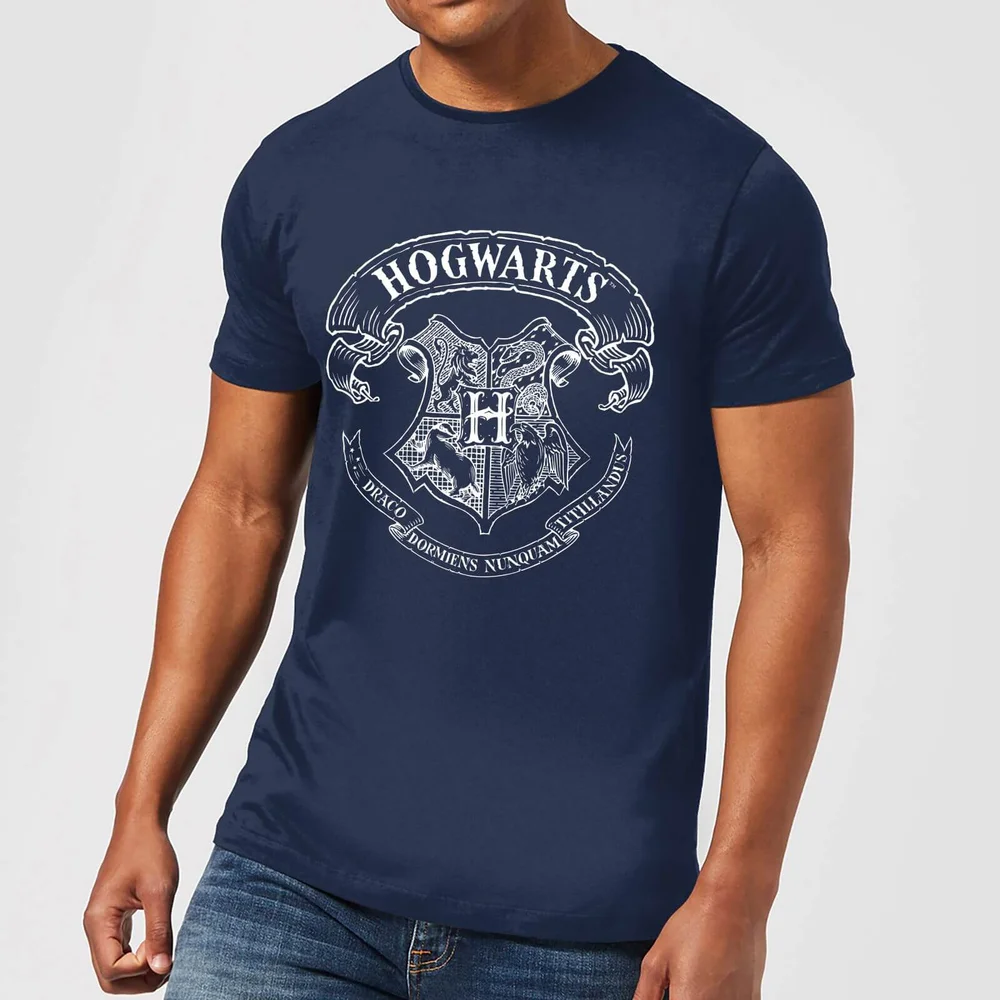 T-Shirt Homme Blason de Poudlard - Harry Potter - Bleu Marine - S Image 1