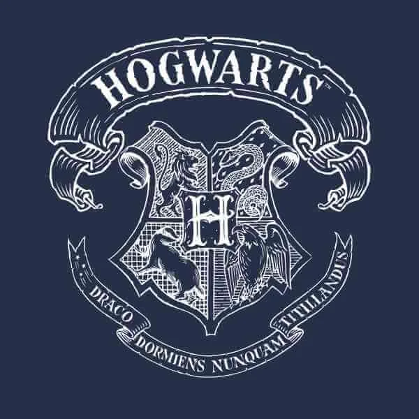 T-Shirt Homme Blason de Poudlard - Harry Potter - Bleu Marine