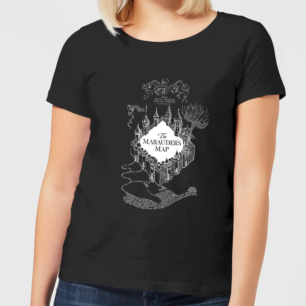 T-Shirt Femme Carte du Maraudeur - Harry Potter - Noir - S Image 1