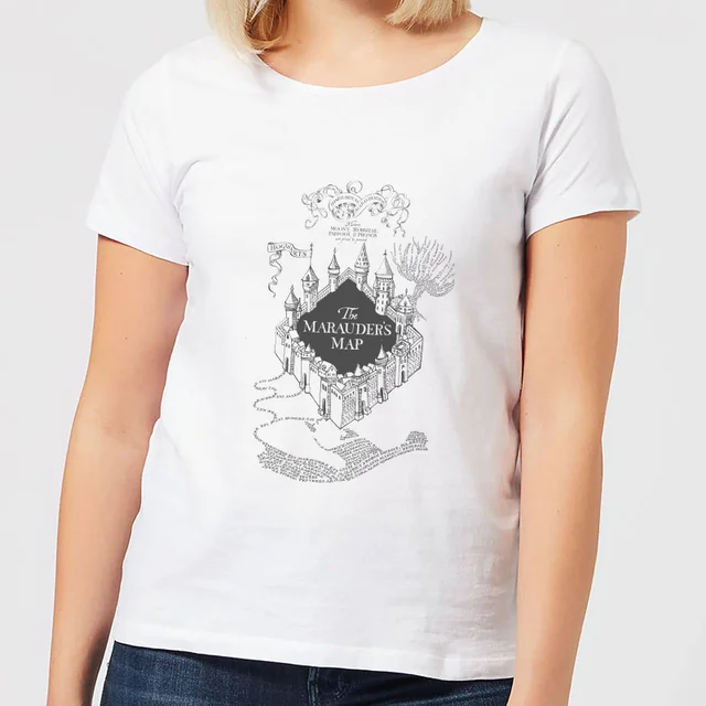 T-Shirt Femme Carte du Maraudeur - Harry Potter - Blanc