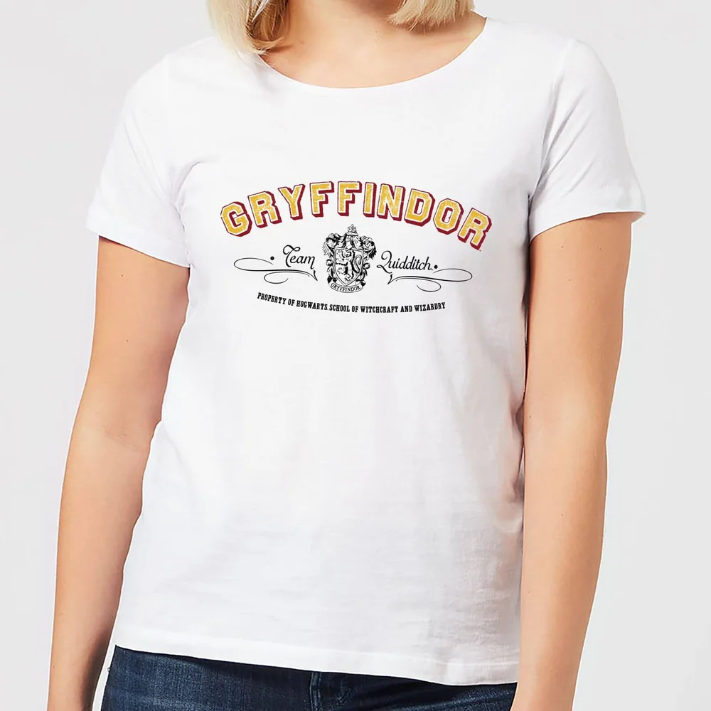T-Shirt Femme Équipe de Quidditch de Gryffondor - Harry Potter - Blanc - S Image 1