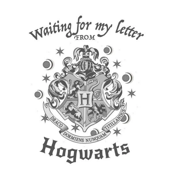 T-Shirt Femme J'attends Ma Lettre de Poudlard - Harry Potter - Blanc