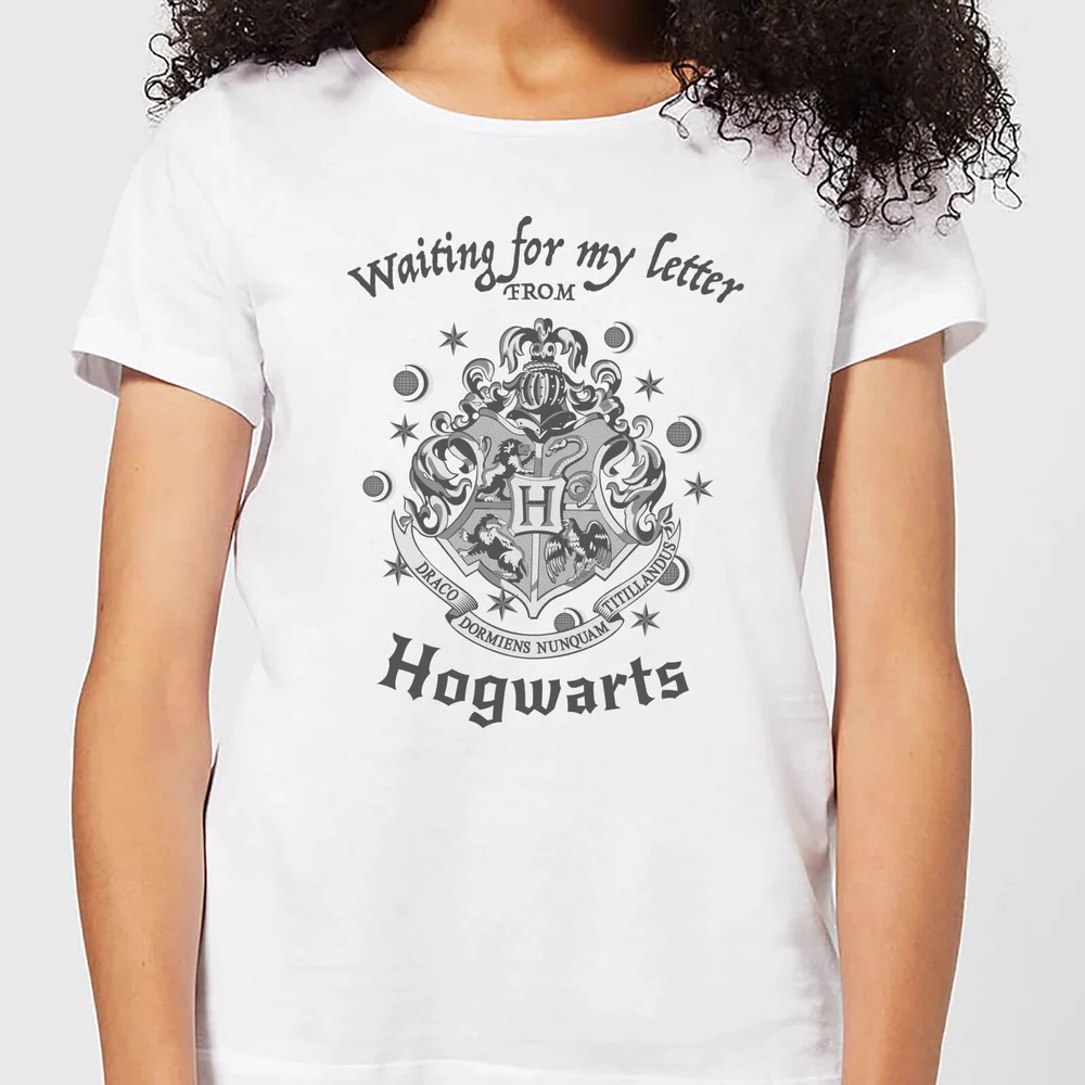 T-Shirt Femme J'attends Ma Lettre de Poudlard - Harry Potter - Blanc - S Image 1
