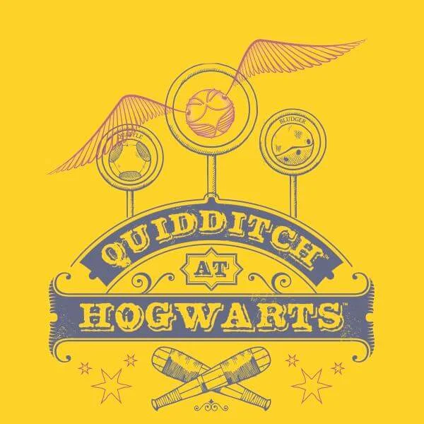 T-Shirt Femme Quidditch à Poudlard - Harry Potter - Jaune